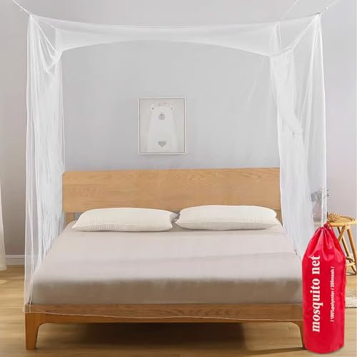 Mosquito Netz Bett, 200x200x180cm Mückennetz Bett Reise, Mückennetz Outdoor, Moskitonetz Doppelbett, Mückennetz, Mosquito Netz Reise, Mückennetz Bett für Reise und zu Hause Indoor Outdoor