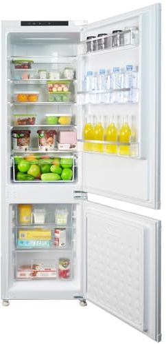 magictec Frigo encastrable 177 réfrigérateur encastrable congélateur froid ventilé | Refrigerateur congelateur armoire no frost | 236 L (168 L/68 L),2 portes | Classe énergétique D