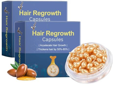 Capsules Hair Densityboost : Répare en profondeur les cheveux abîmés et les rend lisses, pour cheveux bouclés et abîmés, Sérum densifiant pour hommes et femmes