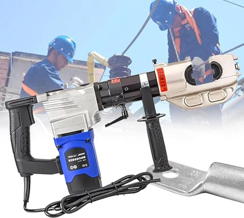 OZBME Pinza crimpatrice idraulica elettrica, per terminali Cu/al, Pinza crimpatrice Automatica Portatile per terminali di Cavi e capicorda, Kit, LZ-300C (400c)
