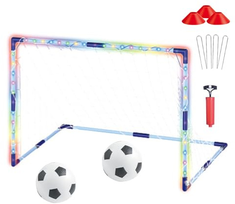 Rete da calcio per bambini, porta da calcio all'aperto, schermo per porta da calcio, attrezzatura sportiva portatile per parco giochi al coperto, spiaggia, allenamento, palestra, giochi di strada