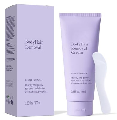 Facial Hair Removal Cream for Women, Ladies Body and Face Hair Remover Cream for Sensitive Skin, Upper Lip, Chin & Cheeks + Calming Serum, 8-Minute Fast Acting Gentle Painless Depilatory Cream kit