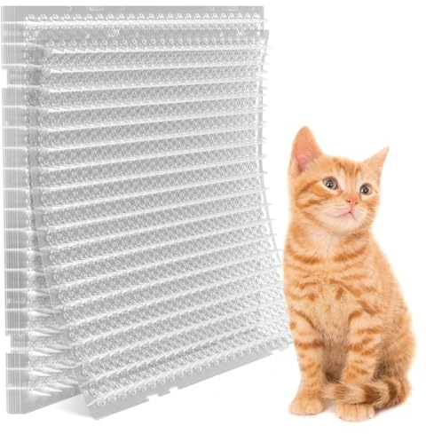 Colrid Rejilla Antigatos 42x34cm, Disuasorio PP Reciclado(8, Transparente) | Material PP reciclado, antideslizante. Ideal para jardín, balcón, macetas. Protege tus plantas de gatos. 42x34 cm, duradero