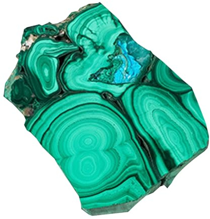 Malachit-Kristall - Natürliche Polierte Scheiben In Rohform, Grüne Mineralsteine Für Gestein -Sammlung Und Energiearbeit, Beruhigende Display -Kristalle | Meditationszonen, Buchecken, Potar
