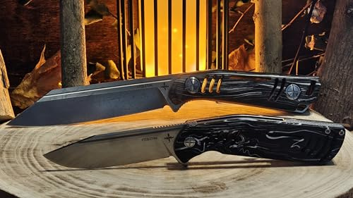 Scandinoff Steeleton Messer-Set, Sandvik 14C28N Klinge, G10 Griff, Modern Seax Design, Nordic Night, Steeleton 95 & 130 Modelle, Flat&Groove Schliff