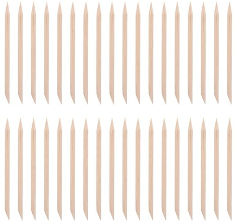 LOLIPPYY 200 Pezzi Bastoncini in Legno per Unghie Spingicuticole Doppia Punta per Manicure e Pedicure Strumenti Professionali per Rimozione Cuticole e Cura Unghie Legno Naturale Delicato