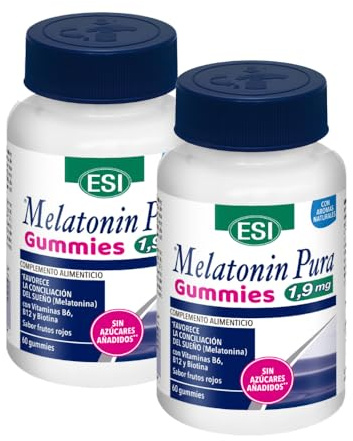 ESI Melatonina en Gominolas - Pasiflora y Melisa - 60 Gummies - Pack 2