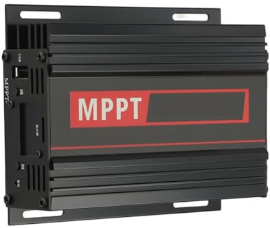 URPIZY MPPT Solar Boost Controller Ladegerät mit LCD-Display für 24V 36V 48V 60V 72V Batterien, 800W, USB-Anschluss