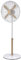 Russell Hobbs RHMPF1601WDW 16 Scandi Electric Pedestal Fan, Tall Standing Fan, 1m to 1.25m Height, 3 Speed Settings, Oscillating Fan & Adjustable Tilt, 60W, White and Wood Effect