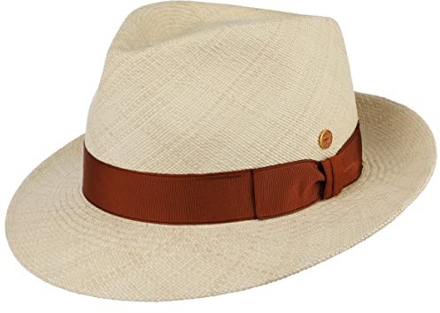 Mayser Manuel Brisa Panamahatt Damer/Herrar - Made in the EU sommarhatt solhatt herrhatt med grosgrain band, band Sommar Vår-sommar - 59 cm natur-brun