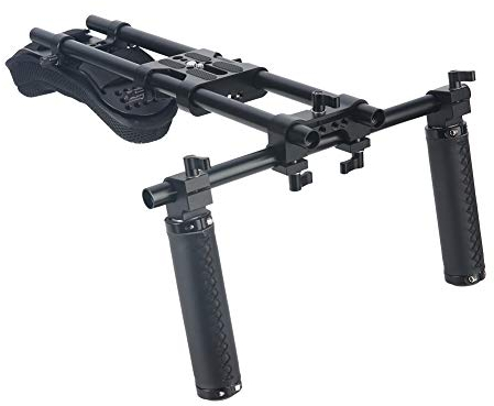NICEYRIG Sistema de Soporte de Almohadilla de Hombro de 15 mm para cámara réflex Digital sin Espejo, Plataforma de rodaje de vídeo Estable con Placa Base Universal - 435