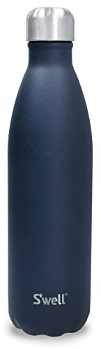 S'well Stainless Steel Reusable Water Bottle, 750ml, Azurite, Triple Insulated and Leak Proof Drinking Bottle for Hot and Cold Beverages up to 48h Cold/24h Hot, Blue