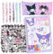 Schulbedarf Kinder Cartoon,Schreibwaren Kawaii Geschenkset,Briefpapier Anime Cat,Schreibset Schule,Tintenroller,Notizbuch,Aufkleber,Mäppchen,Geschenkset Einschulung Geburtstag Party Für Mädchen Junge