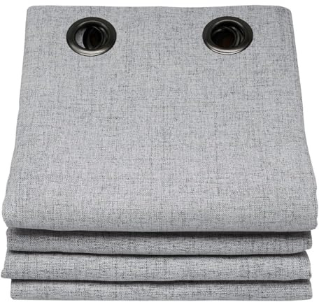 Moondream DecibelControl™ 3en1 Cortina Antirruido | Aislamiento Acústico | Térmico Invierno+Verano | 100% Opaca | Tecnología patentada | Fabricada en UE | Ollaos | Gris MC733 | 130An x 260Al cm