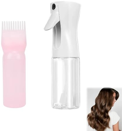 2 Stück Haaröl Applikator,Sprühflasche Haare Locken,Sprühnebel Flasche,Hair Oil Applicator,Wassersprühflasche Haare,Haar Sprühflasche,Spray Bottle Hair,Wasserzerstäuber Sprühnebel