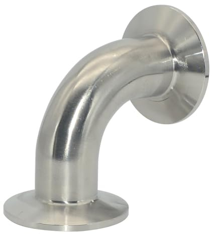 JINFEUGE 3/4 1 2 3 4 19 Mm - 102 Mm Rohraußendurchmesser, Sanitär-Tri-Clamp-Ferrule, 90-Grad-Rohrbogen, Edelsta304, Heimbrauen/Color/75 * 40Mm