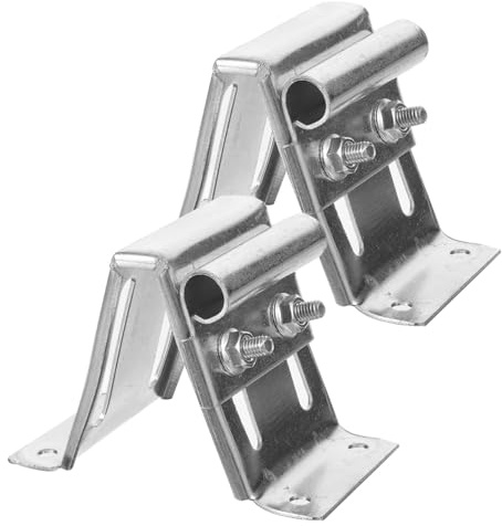HAMPPLIES Soporte Superior Antióxido y Resistente 2 Piezas para Puerta de Garaje de Hierro Galvanizado para Apertura y Cierre Fluido en Bricolaje