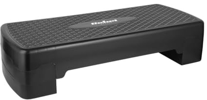 Rebel Electro Step för aerobics fitness 2 grader 68 cm stegplattform svart
