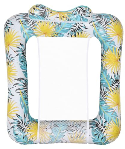 LALADEFIEE Poltrona Galleggiante per Piscina Gonfiabile in Rete Amaca da Piscina Portatile e Leggera Design Rialzato Testa e Piedi Accessorio per Feste e Relax Outdoor Adulti