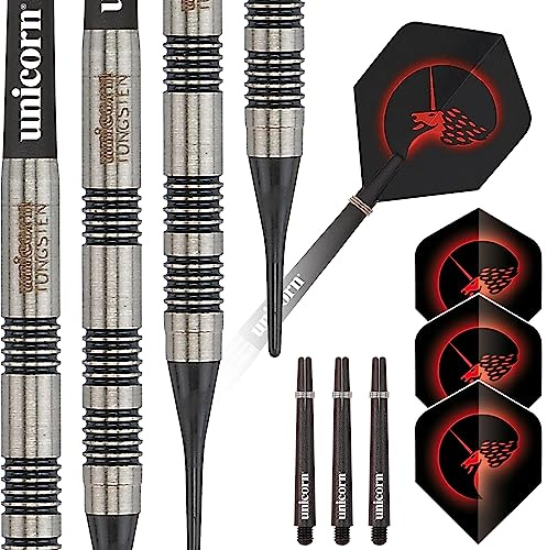 Unicorn Soft Tip Darts Set | Core Tungsten Barrels | 17g, 18g, 19g or 20g