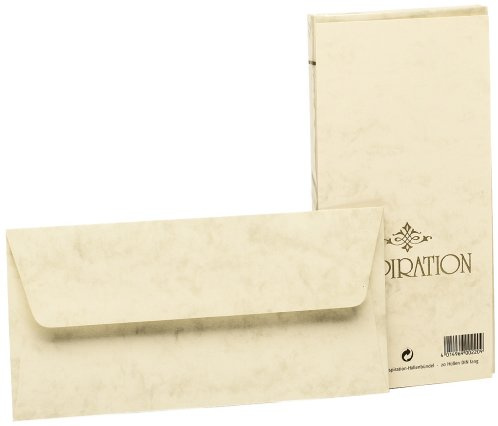 Rössler 20320806 - Inspiration - Briefumschlagpack 20/DL m. Sf., chamois | Briefumschläge ohne Fenster DIN lang für Briefpapier, Einladungen, Glückwunsch- und Hochzeitskarten