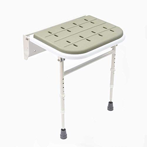 NRS Healthcare Wall Mounted Folding Shower Seat M53552 - Padded with Legs