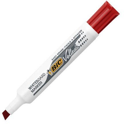 Bic 943198 Whiteboard-Marker Velleda 1791, Keilspitze, rot