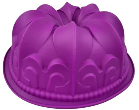 GMMH Gugelhupf Backform aus Silikon (D1, Lila) Silikonbackform Blume Backform, Gugelhupfform, Kuchenform aus Silikon, Form, Silikonform, Brotbackform Obstbodenform Marmorkuchen Rührkuchen