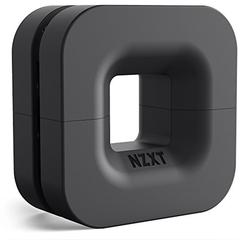 NZXT Puck - Kabelmanagement und Headset-Halterung - Kompakte Baugröße - Silikonmaterial - Kraftvoller Magnet für Montage am Gehäuse - Schwarz
