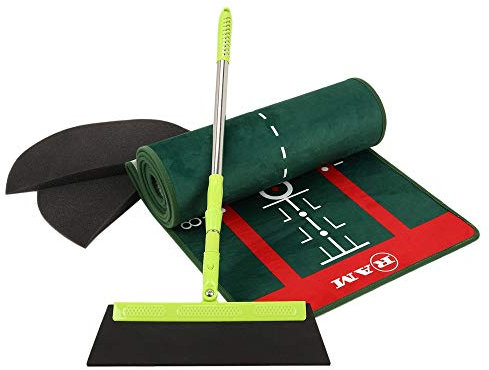 RAM Golf Professional Dual Grain Putting Mat with Distance Markers and Slope