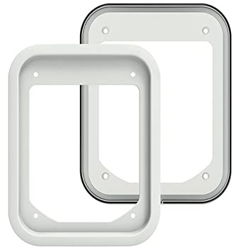 Cat Mate Cat Flap Adapter Kit for UPVC/Metal Doors (387) - Compatible with the 360 Door for Easy Installation, White