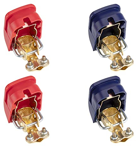 Morsetti di Batteria Sgancio Rapido Terminali 12V Connettori di Batteria per Auto Moto Camion Barca Rosso Blu 2 Paio