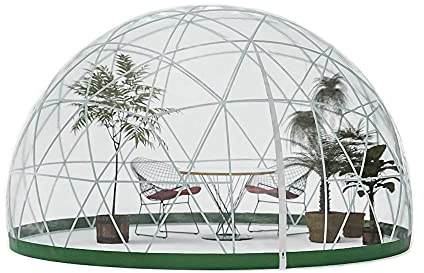 Garden Igloo Dome, 12FT PVC Bubble Dome, Geodätische Kuppel mit PVC Abdeckung, Luftblasen Dome Zelt, Outdoor Clear Dome Camping Cabin Bubble Zelt, für Gewächshaus Camping Outdoor Party Playhouse