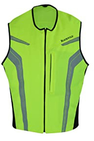 BLACKWILD Warnweste, Unisex Warnwesten Auto, Hohe Sichtbarkeit Warnweste Erwachsene | Laufweste Herren und Damen, Reflektoren Schutzweste für Radfahren Arbeitskleidung und Pannenhilfe (7XL)