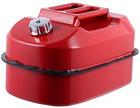 Bidón de gasolina de Metálico Recipientes gasoli Tanque de combustible horizontal de 5L-20L, lata de gasolina de metal rojo, contenedor de gasolina de respaldo portátil - for motocicleta SUV ATV Dirt