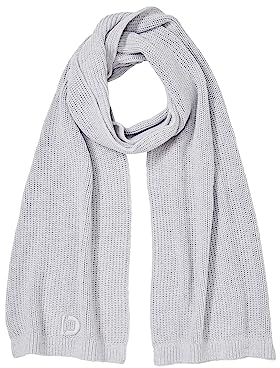 TOM TAILOR Denim Herren 1038508 Basic Strickschal, 15398-Light Stone Grey Melange, OneSize