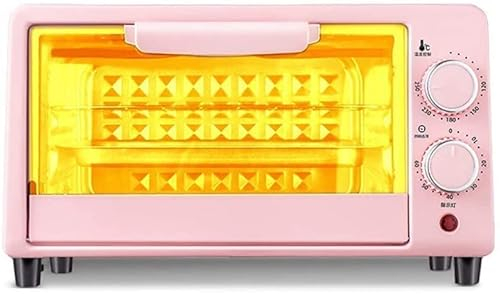 CAZARU Mini Horno Tostador, Horno de encimera de Cocina de Acero Inoxidable, Horno Tostador de encimera de convección multifunción Rosa de 12 l