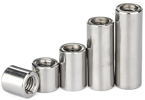 TOFIMA 2 Stück/5 Stück M3 M4 M5 M6 M8 M10 ~ M16 304 Edelstahl Verlängerung verdicken runde Säulenverbindung Kupplungsmutter zylindrische Verbindungsschraube Mutter (Size : OD14xM10x13 (5pcs))