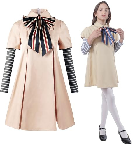 Carnavalife Disfarz Megan Mädchen 3-12 Jahre Puppe Kostüm Killerpuppe Uniform Schule Halloween M3GAN (10-12 Jahre)