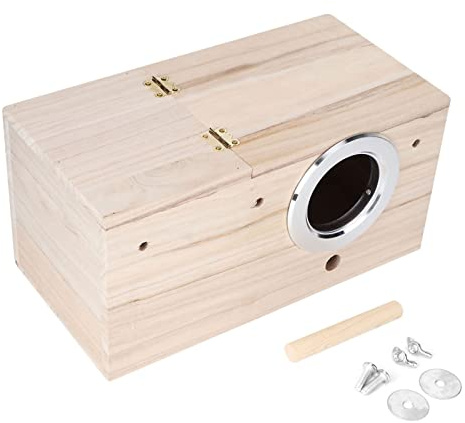 Robuster Holz-Nistkasten für Vögel Nymphensittiche Wellensittiche Papageien Vogelzuchthaus Dekoratives Futterhaus für Vogelhaltung