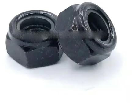 1~50 Stück DIN985 M2 M2,5 M3 M4 M5 M6 M7 M8 M10 M12 Edelstahl 304 oder Stahl Sechskant Nylon Selbstsichernde Muttern Sicherungsmutter Gleiteinsatz Sicherungsmutter-M6 20 Stück-Schwarzes Zink