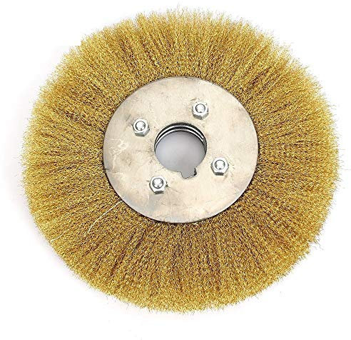 BomDog Roue de Polissage, Brosse Métallique Pour Perceuse, Brosse Métallique de Forage, Brosse de Roue En Fil D'Acier Plat, Dérouillage Du Métal, Meulage Du Bois, Outils de Polissage/A/200Mmx25Mm