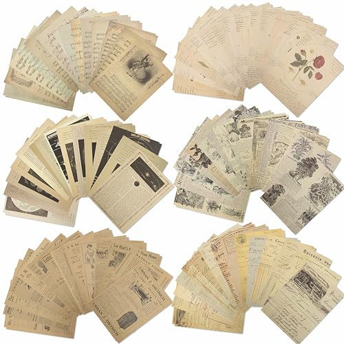 Scrapbooking Paper Vintage Decorative Craft Paper, 180 Sheets Washi Decorative Paper Design Paper for DIY Arts and Crafts Accessories, Scrapbook Stickers for Scrapbook Bullet Journal
