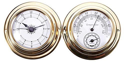 UNbit Traditionelles Barometer, Zifferblatttyp, Barometer, Thermometer, Hygrometer, Barometer, Uhren, Uhr, Wetterstation