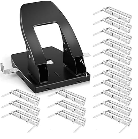 Sileduove Anschlagschiene mit Formatvorgaben, 2-Loch-Stanzer Mit 100 Zinken, Papierhefter, Registraturlocher Bürolocher Registraturlocher Papierlocher