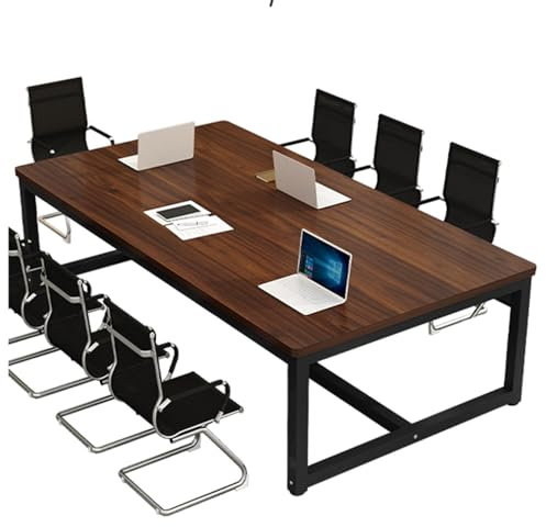 HOLGVE Konferenztisch, Kleiner Besprechungstisch for 4 Personen, Platzsparender Design-Seminar-Trainings-Computertisch, for Kleine Räume(47.2x31.4inche/120x60cm)