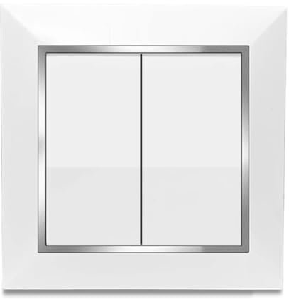 Interruptor Doble Conmutador con un Control, Interruptor Doble de Pared, Interruptor de Encendido y Apagado, Interruptor para Montaje en Superficie, 10AX,16A,250V, Ideal para el Hogar y la Oficina