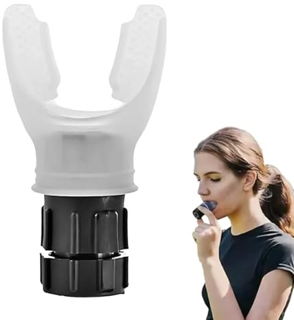 Tomedeks White Lung Adjust Trainer Breathing Trainer Lung Exerciser Breathing Exerciser Resistance Improvelung Capacity For Respiratory Therapy Sports Lover（Includes One Replacement Head ）