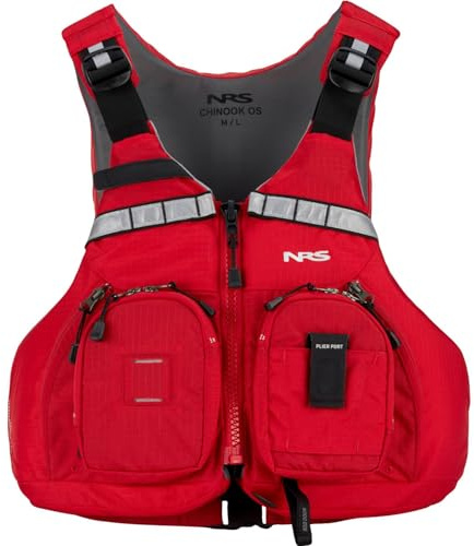 NRS Chinook OS Lifejacket (PFD) – Coast Guard Approved Adult Life Jacket for Off-Shore Kayaking, Fishing & Boating – Reflective Fishing Personal Flotation Device – Men's & Women's Life Vest