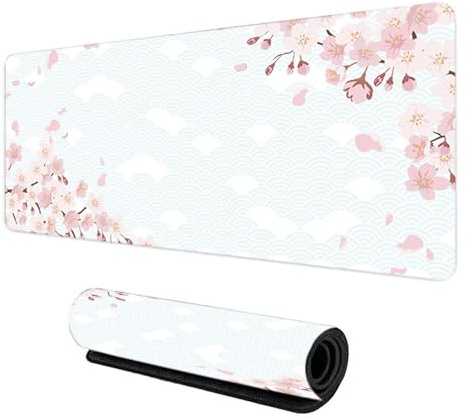 Sous-Main, Tapis de Bureau Antidérapant, Tapis de Souris, Protection de Bureau Antidérapante, Sous Main pour Maison, 80×30cm (Blanc)